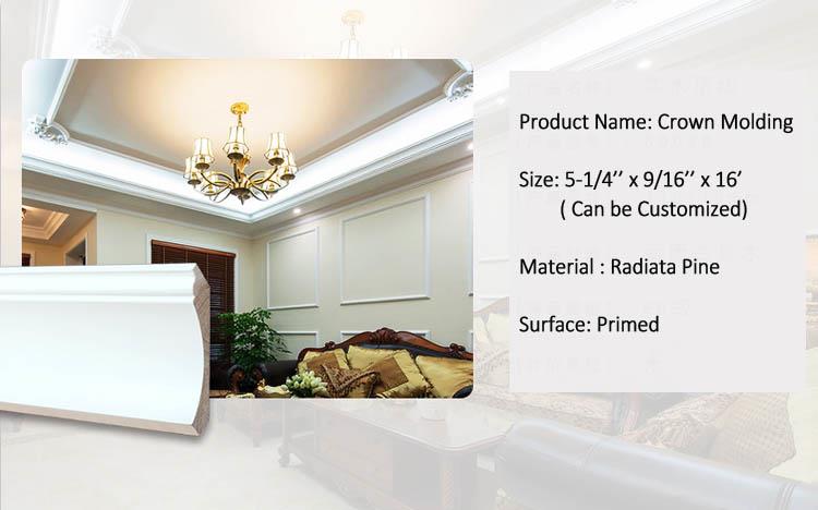 Finger Jointed wooden crown moulding