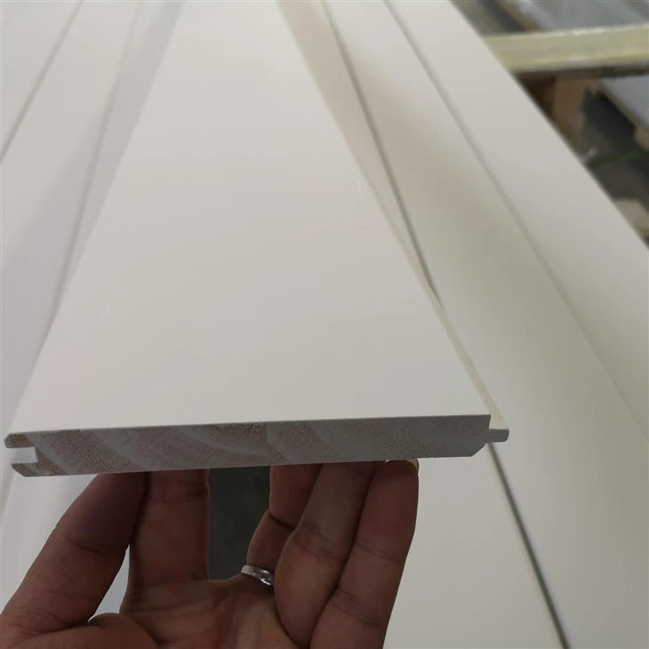 1x6x8 Wood Panel White Primed Interior Decorative Wood Shiplap Or Wainscoting