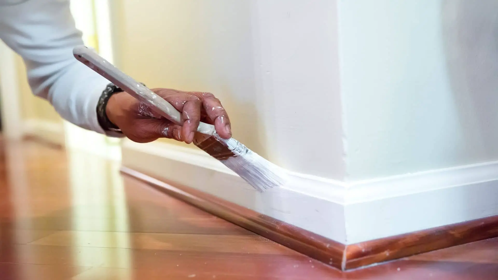 painted wood baseboards