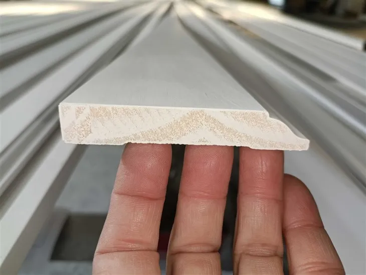 Made in Vietnam Duty Free WM 623 9/16 In. X 3-1/4 In. X 16 Ft.Primed Finger-Jointed Base Moulding