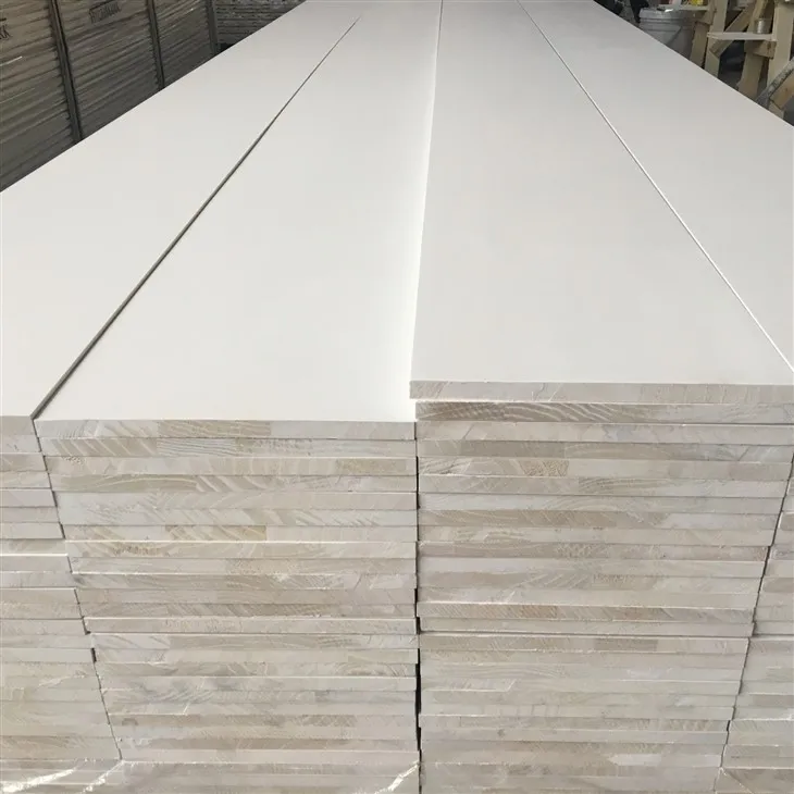 Premium White Gesso Coated FJ Wooden Baseboards And Trim Mouldings For Flooring