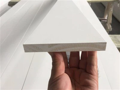 White Primed Baseboard Flat Board S4S 1x2 1x4 1x6 1x8
