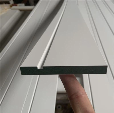 White Primed Grooved Moisture Resistant MDF Skirting Baseboard