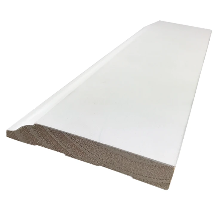 White Primed Wood Skirting Board Baseboard Trim