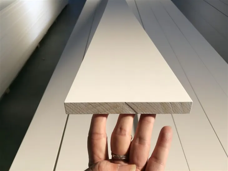 Primed FJ Pine S4S Square Trim Board